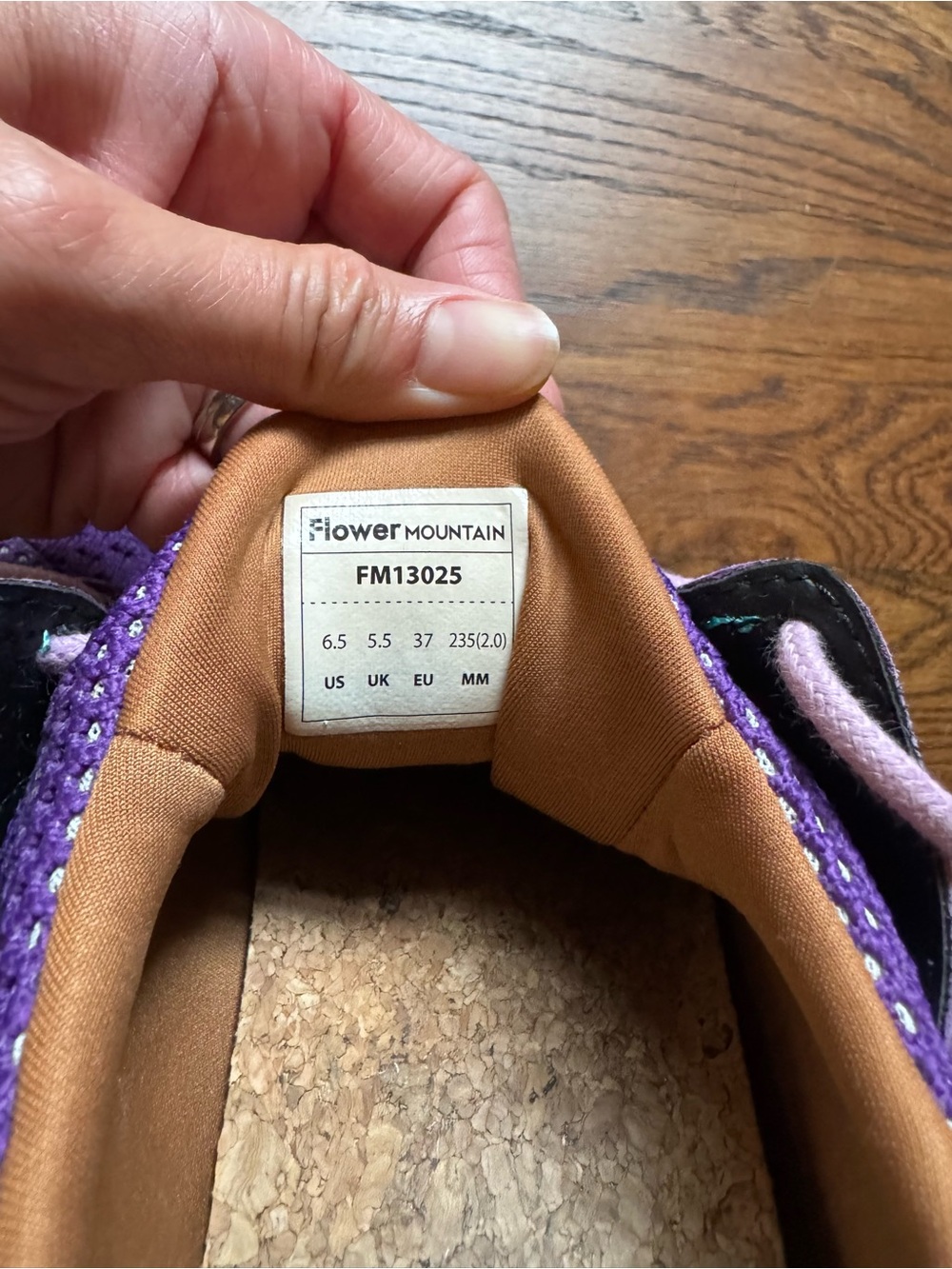 Flower Mountain Yamabushi Trail Sneakers Purple Multi Women’s Size 6.5 - Picture 10 of 10